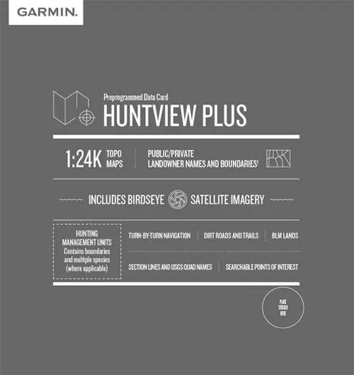 Garmin Hunt View Plus Micro SD Card 2023-2024