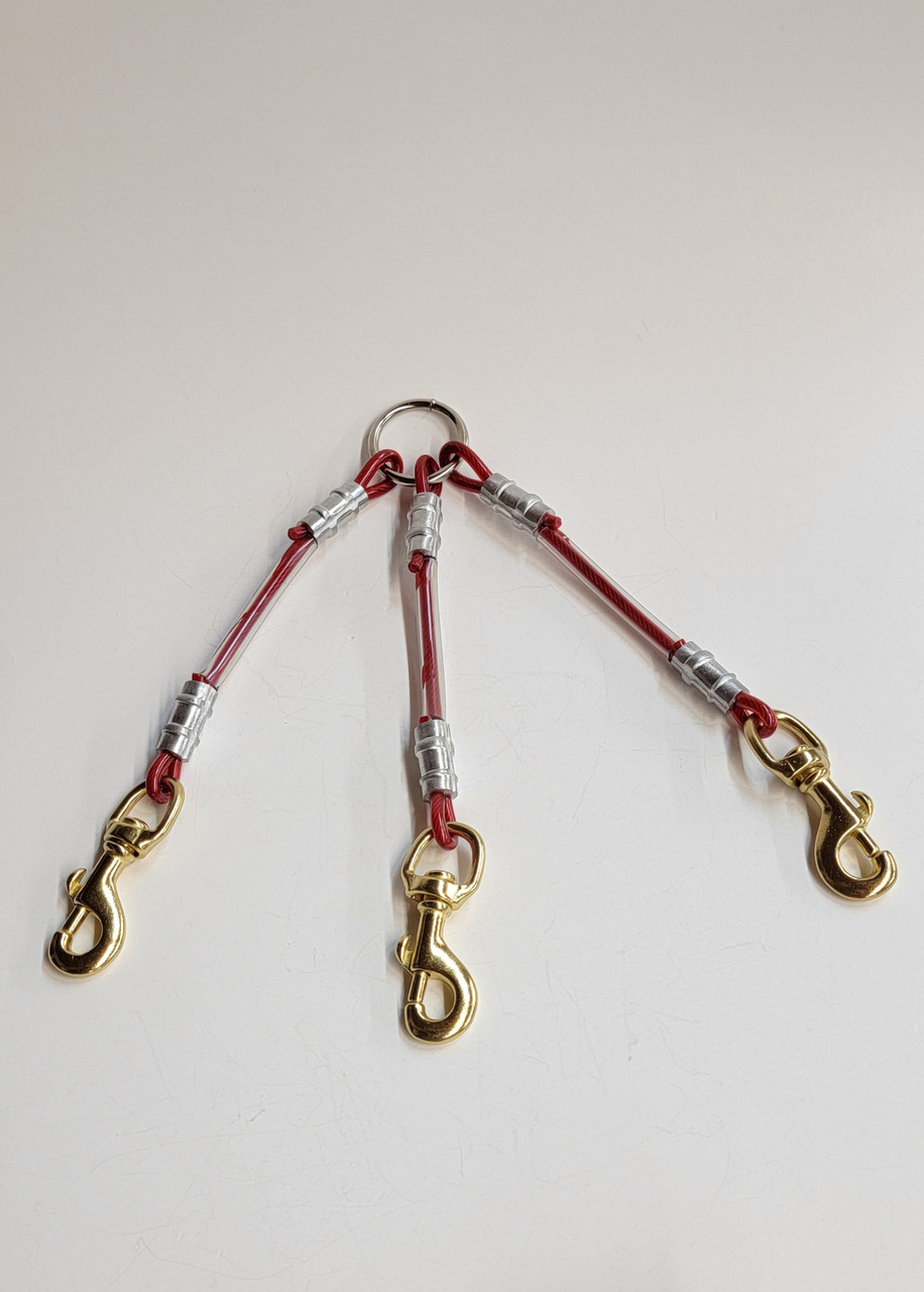 3 Dog Cable Coupler with Brass Snaps