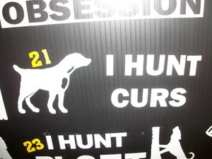 "I Hunt Curs" Window Decal