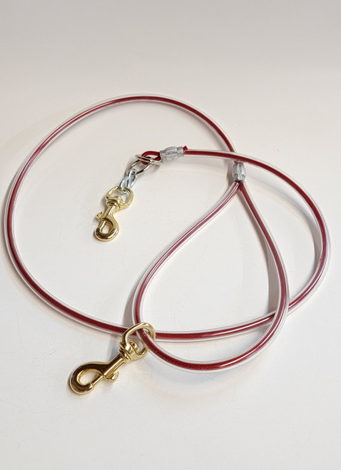 Coated Cable Lead (Brass snap on each end)