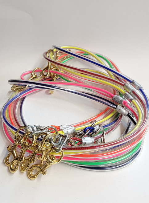 Coated Cable Lead (Brass snap on each end)