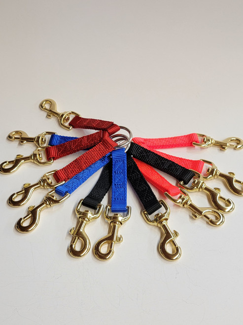 3 Dog Nylon Coupler with Brass Snaps