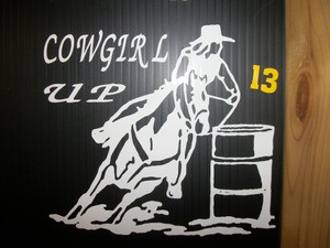 "Cowgirl Up" Window Decal