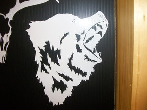 Bear Head Window Decal