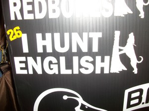 "I Hunt English" Window Decal