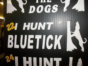 "I Hunt Bluetick" Window Decal