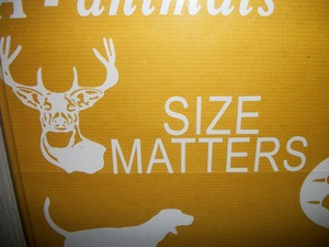 "Size Matters" Window Decal (With Buck Head)