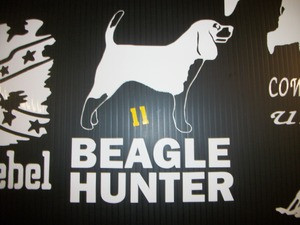 Beagle Hunter Window Decal