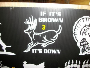 "If It's Brown It's Down" Window Decal