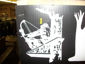 Bow Hunter In Tree Stand Window Decal