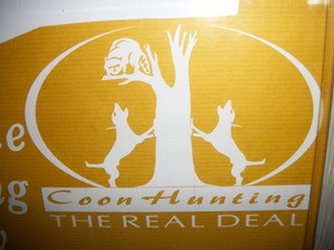 "Coon Hunting the Real Deal" Window Decal