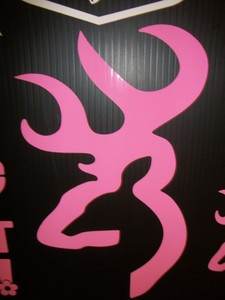 Pink Buck Head Window Decal (large)
