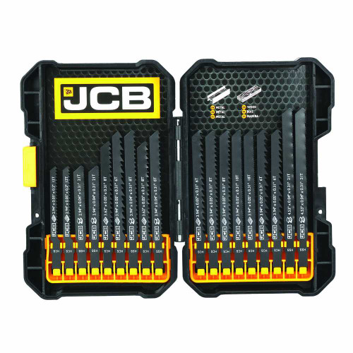 JCB 18 Piece Jigsaw Blade Kit, Universal T-Shank Fit