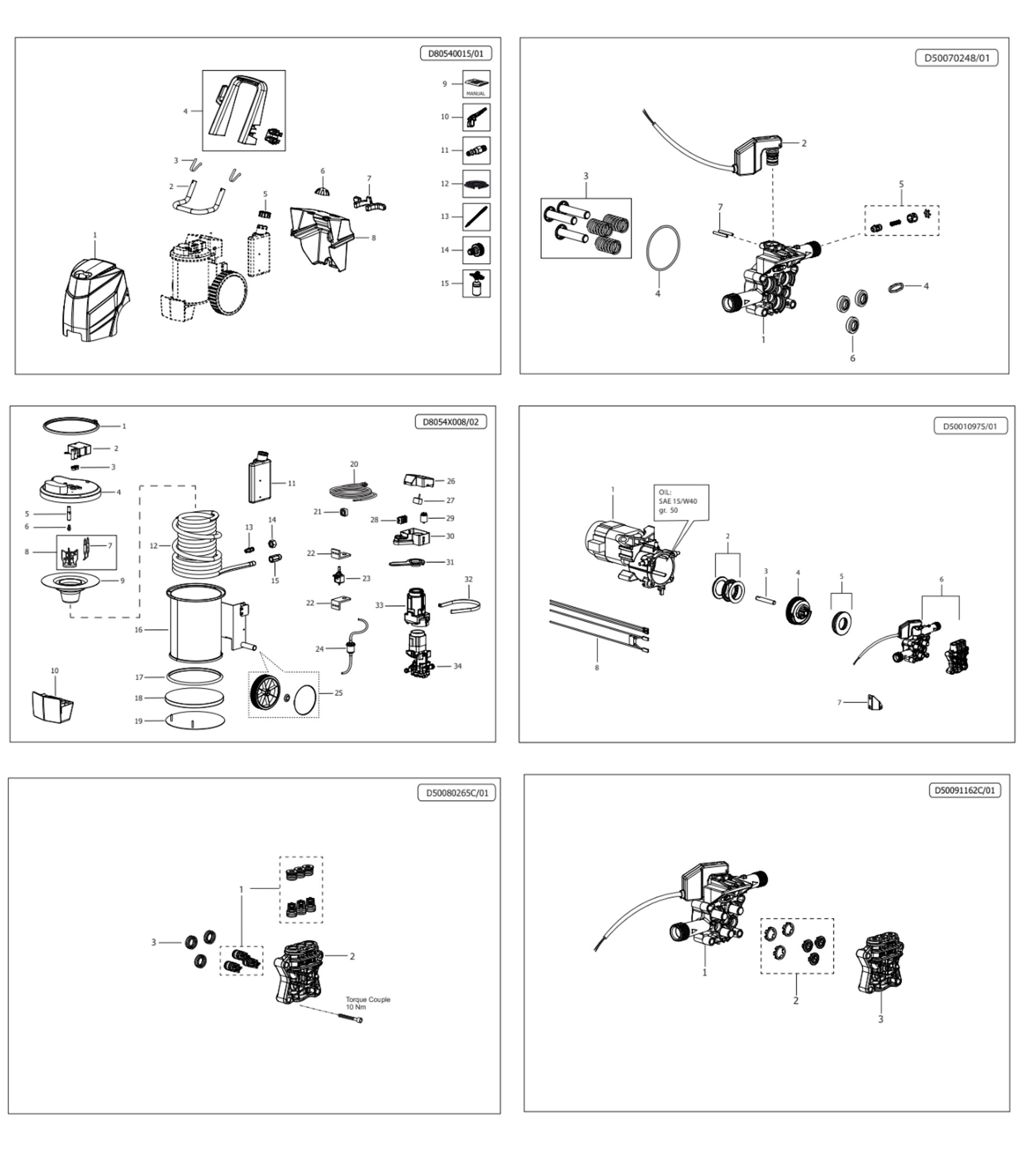 Pressure Washers - Hot Pressure Washers - HY145HPW-1 Spare Parts ...