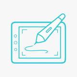 Image of a pen drawing on a tablet