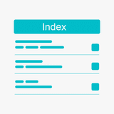 Teal icon on an index