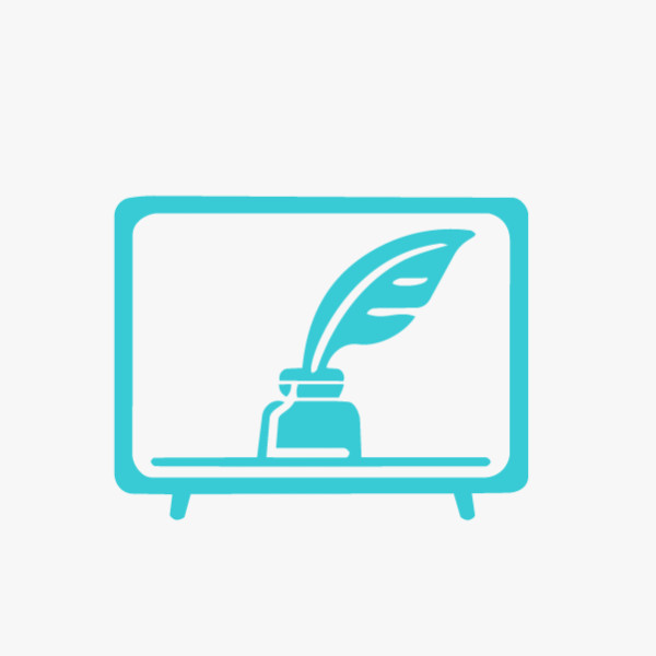 Image of a TV screen with an inkpot and a feather representing an Inkwell Academy TV feature