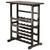 Floor-Standing Dark Espresso Brown 24-Bottle Wine Rack Q280-VDEWR15688681