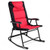 3 Pcs Outdoor Folding Rocking Chair Table Set with Cushion-Black&Red - Color: Red D681-OP3638RE