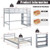 Twin Over Twin Loft Bunk Bed with Bookcase-Dark Brown B593-HU10042+