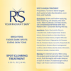 Your Radiant Skin Brightening Spot Treatment Label
