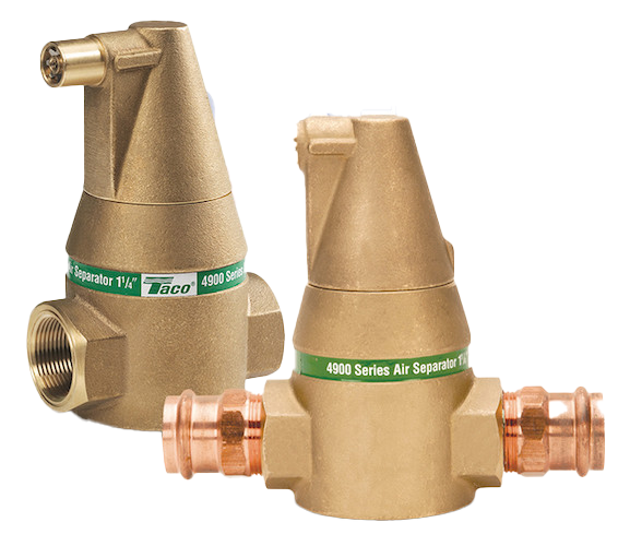 Taco 49-100T-2 Brass Air Separator - 1" FNPT, For Hydronic Heating Systems