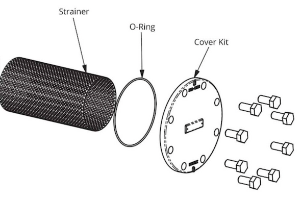 386-2416-5RP Taco Strainer & O-Ring Kit