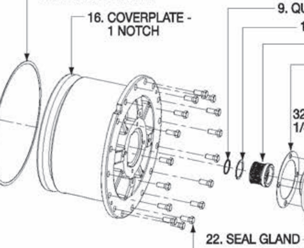 P5001053 Bell & Gossett VSX/VSC Coverplate 1 Notch