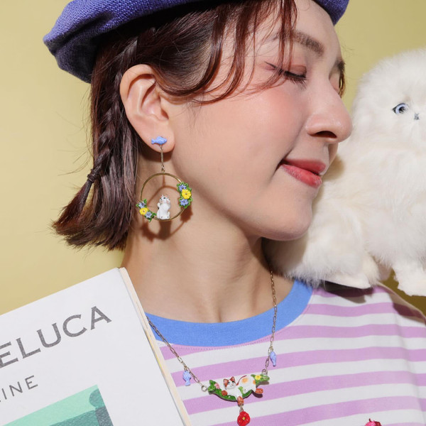 NB - MRCDJ003 Cats Day earrings