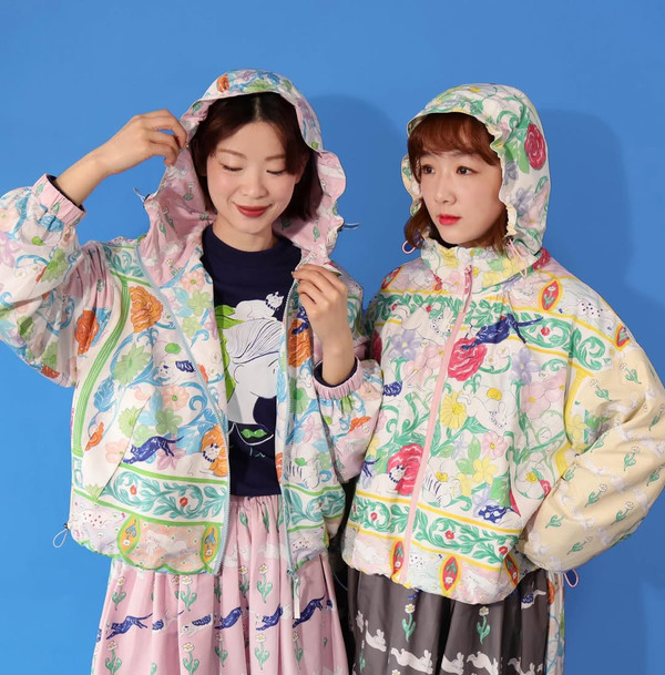 HK - HK260106 Pattern Print Light Parka