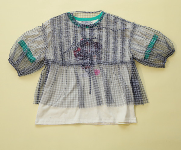 ML - ML260503 Check Mesh Ribbon Top