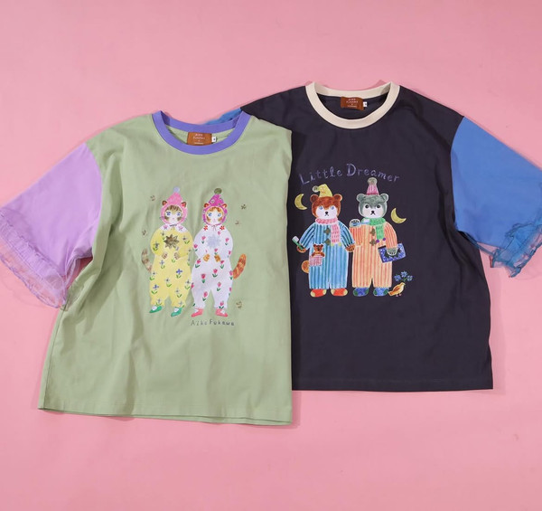 AF260601 Cotton Ruffle Layer Sleeve Tee