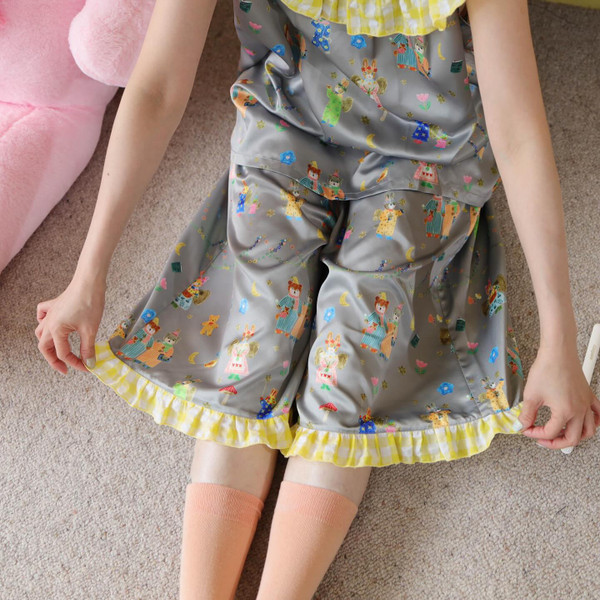 AF260704 Check Pattern Sleeveless Pyjama Set