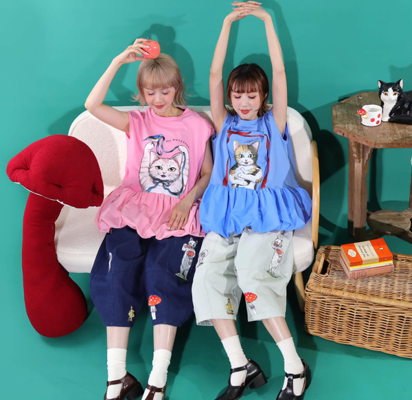 YOCO - YC260701 Bubble Hem Sleeveless Tee