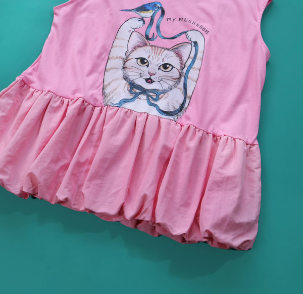 YOCO - YC260701 Bubble Hem Sleeveless Tee