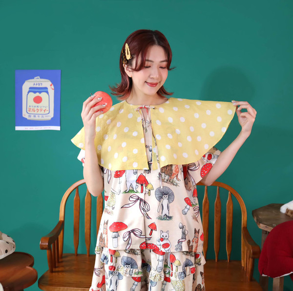 YOCO - YC260803 Polka Dot Collar mix Pattern Shirt