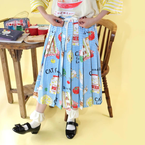 TCG - TCG260903 Pattern Plaid Pleated Skirt