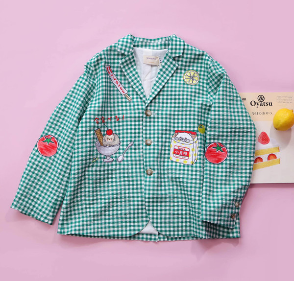 TCG - Embroidered Check Blazer