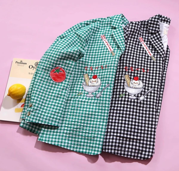TCG - Embroidered Check Blazer