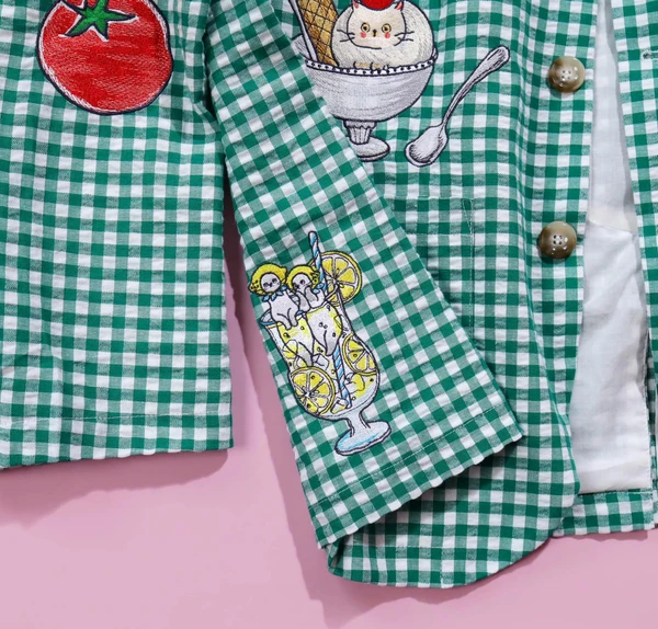 TCG - Embroidered Check Blazer