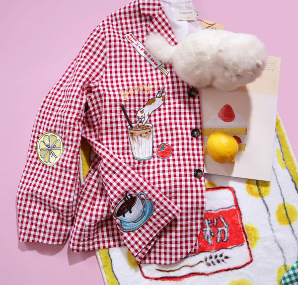 TCG - Embroidered Check Blazer