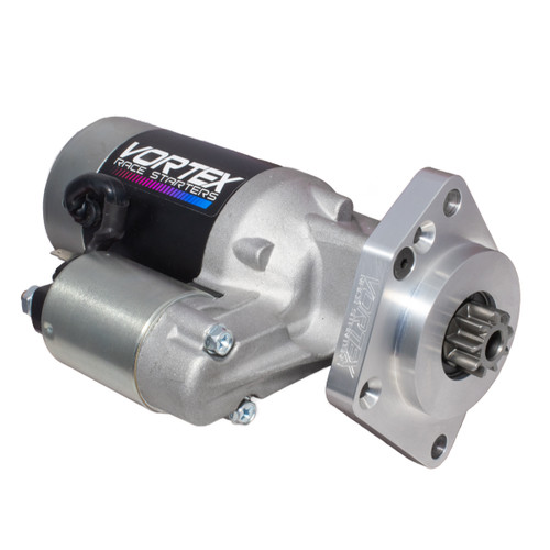 Vortex race starters designed to fit all of the Bert style bell housings, including Winters and Brinn, extreme torque 2.7hp race starter. Adjustable mouting.