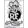Large Black & White Rat Fink Sticker