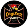 Clay Smith Cams Iron Cross Black Round Sign 14"