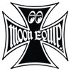 Moon Equipped Iron Cross Sticker Small