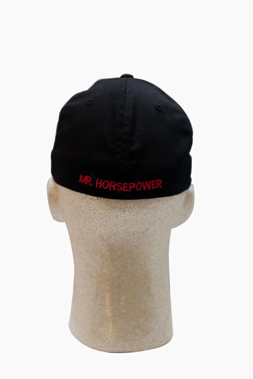 Mr. Horsepower Red Outline FlexFit Black Hat