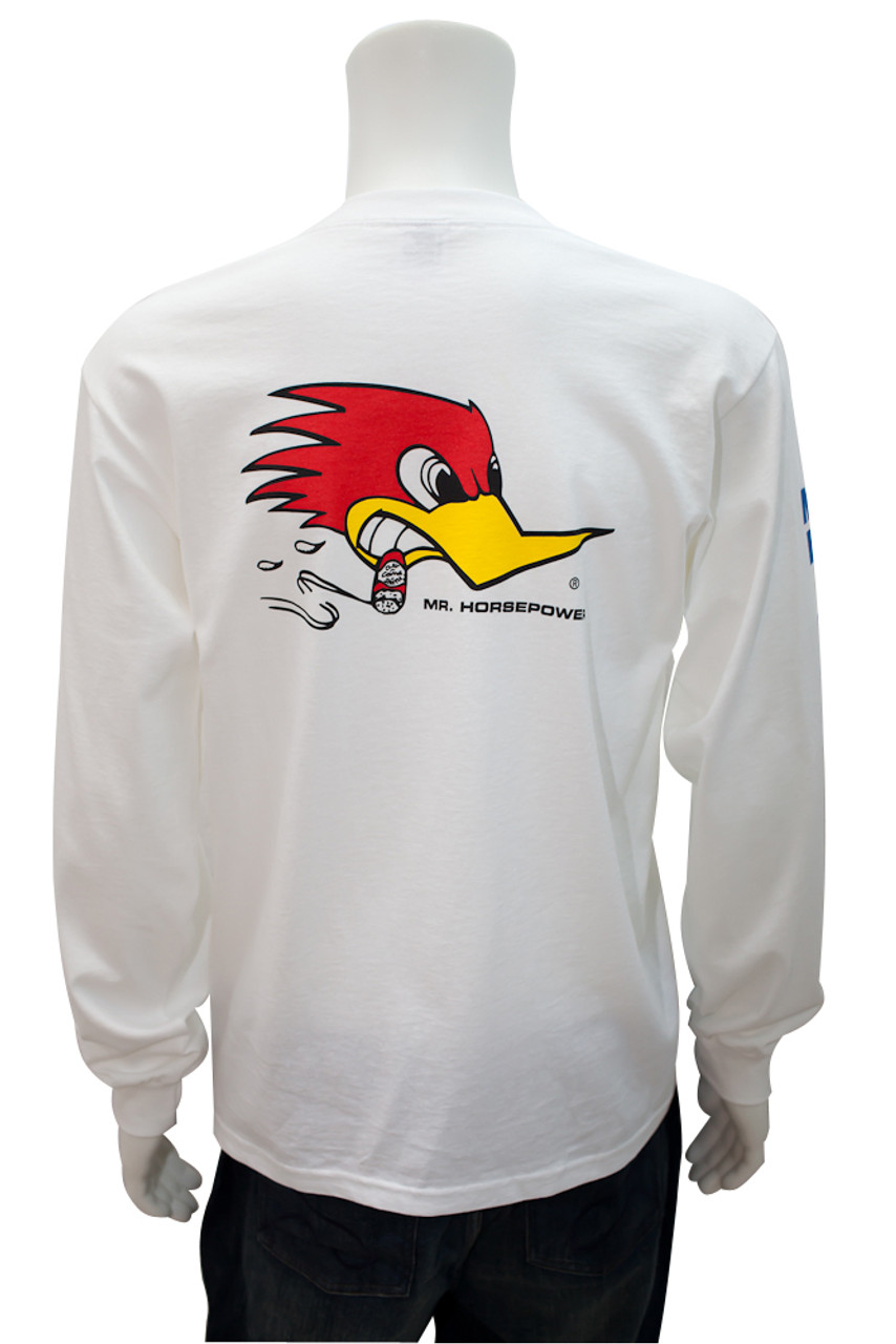 Mr. Horsepower Long Sleeve White T-Shirt