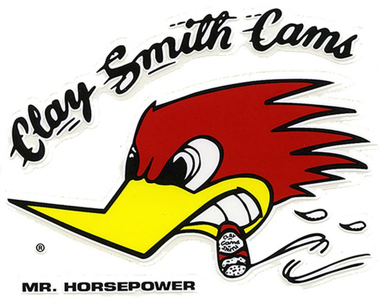 Clay Smith Cams Mr. Horsepower Small Decal