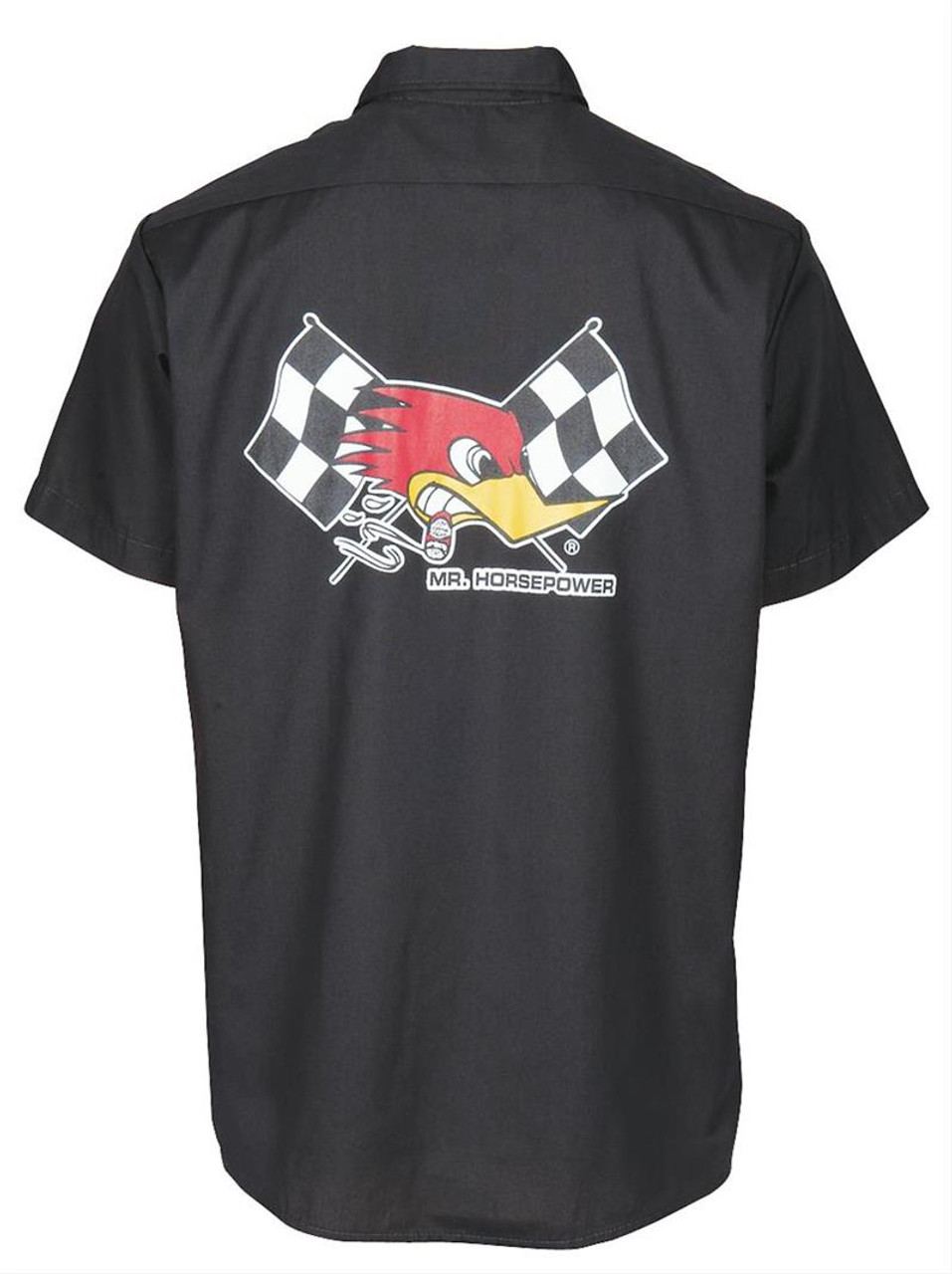 Mr. Horsepower Black Checkered Flag Mechanics Shirt