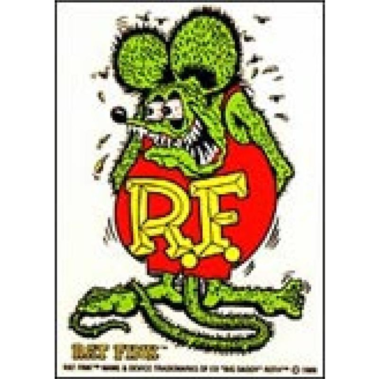 Small Green Rat Fink Sticker